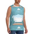 thumbnail image 2 of Balery Bathtub with Soap Bubbles Camisetas sin mangas para hombre, absorbe la humedad y protege contra el mal olor.-XX-Large, 2 of 7