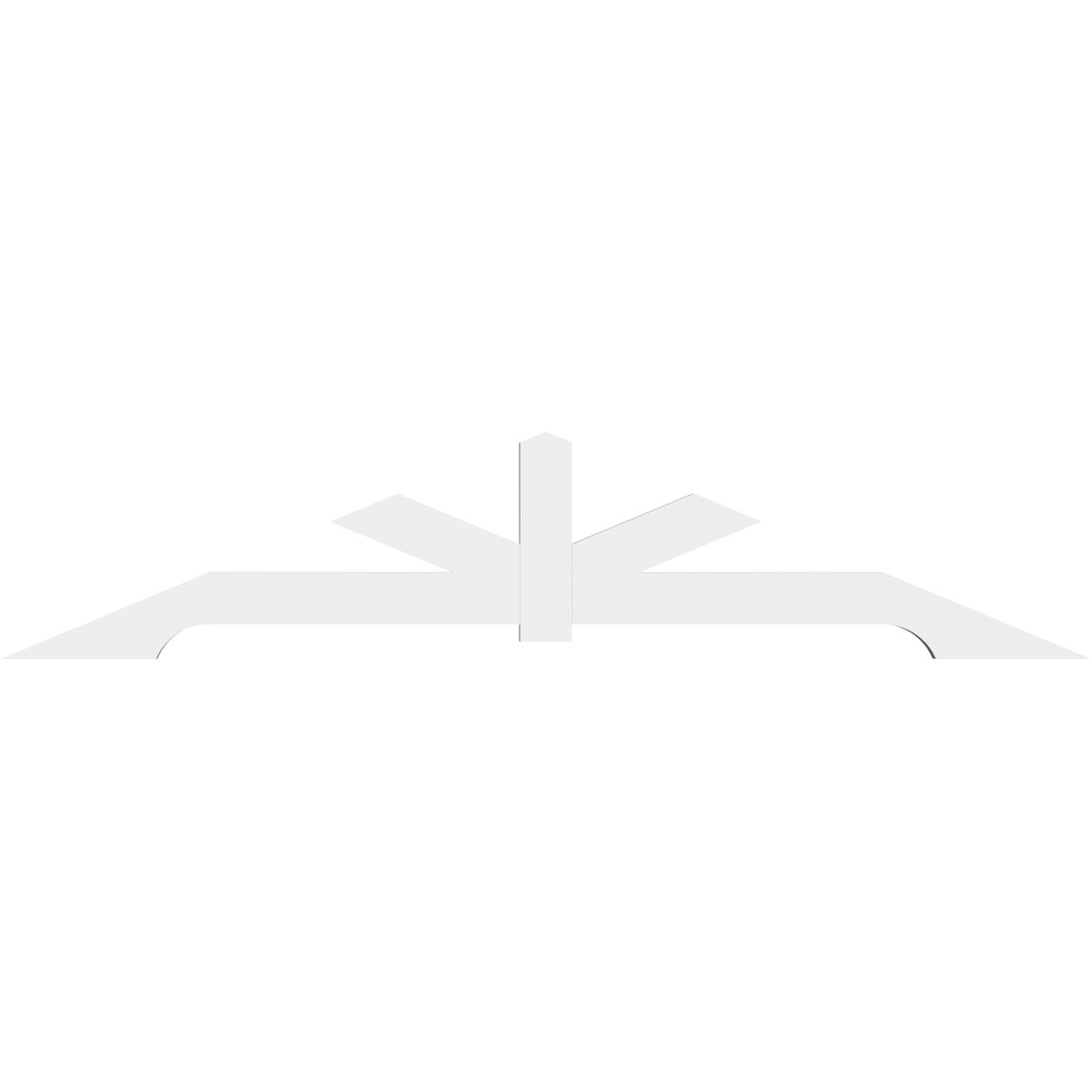 84"W x 17 1/2"H x 2"D x 4"F, 5/12 Pitch, Vanguard Architectural Grade PVC Gable Bracket