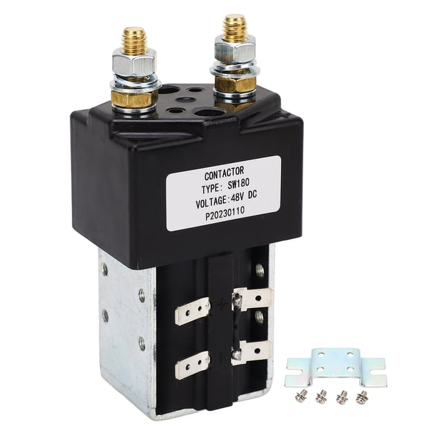 Contactor de CC solenoide aleación de metal resistente 48V SW180 para carrito de golf camión carretilla elevadora Jadeshay A