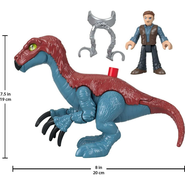  Fisher-Price Imaginext Jurassic World T. rex Dinosaur Toy with  Owen Grady Figure, Light-Up Eyes & Chomping Action for Ages 3+ Years,  7-Piece Set ( Exclusive) : Toys & Games