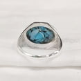 thumbnail image 5 of Blue Copper Turquoise Mans Ring, Natural Copper Turquoise Ring, Silver Jewelry, 925 Silver Ring, Birthday Gift, Heavy Mens Ring, Arabic Design, Ottoman Style Ring, Christmas, Turkey Mens Signet Ring, 5 of 5