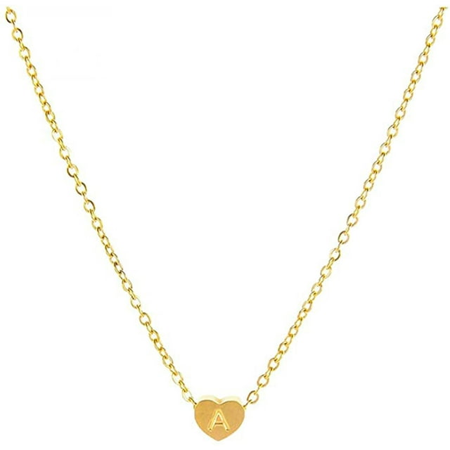 Xihbxyly Collar con Colgante de Letra, Elegante Diseño de Aleación, Dije Personalizado Del Alfabeto, Elegante para Uso Diario, Opción de Regalo Versátil, Ideal para Niñas, Maestras, Abuelas, Cadena A