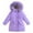 Z3-Purple, variant on Shadoumai Back To School Girls Winter Snow Coat Padded Jacket Warm Outwear For Kids Child Outerwear Windproof Insulated Hooded Coat