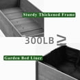 thumbnail image 6 of Raised Garden Bed with Legs, 48x24x30'', Outdoor Wood Elevated Planter Box, Thick Legs, w/Liner, 6 of 7