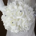thumbnail image 5 of Wedding Bouquets for Brides Bridesmaids Artificial Flower with Ribbon Wedding Bride Holding Roses, 5 of 5