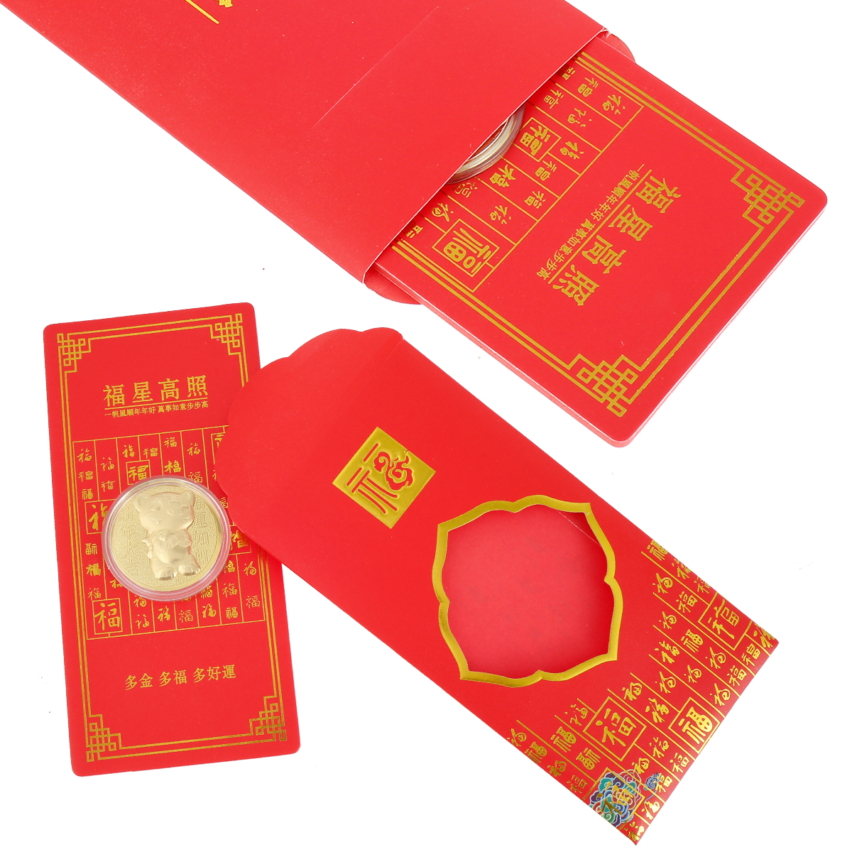 COMONS Chinese Red Envelopes Lucky Money Hongbao Red Packets Lai See Cash Pockets for Chinese New Year 2023 Spring Festival(DaJiDaLi, 24pc)