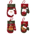 thumbnail image 1 of Navidad Tenedor Cuchara Vajilla Bolsas de regalo Santa Claus Muñeco de nieve Reno Oso Guantes Bolsillo Árbol de Navidad Decoración del hogar 4 piezas Sweethay ZHF0171, 1 of 7