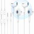 thumbnail image 1 of 2 Pack Écouteurs Filaires pour iPhone avec Prise 3,5 mm Écouteurs avec Microphone Intégré et Contrôle du Volume Compatible avec Iphone/ipad/android/ordinateur Portable/pc et Autres Appareils avec Prise 3,5 mm, 1 of 1