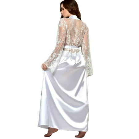 

Cotton Pajamas for Women Matching Pajamas for Couples Women Nightdress Silk Satin Lace Lingerie Pajama Kimono Sleepwear Long Robe Gow Pajama Pants for Women