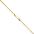 thumbnail image 2 of 14K Yellow Gold Medical Red Enamel Curb Link Id Bracelet (7 X 5.5) Made In United States xm551fr-7, 2 of 5