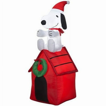 Gemmy Inflatable Snoopy Christmas Holiday Decoration, 4-ft