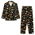 thumbnail image 2 of DISNIMO Rooster Sunflower Printed Womens Pajama Set Two Piece Lounge Sets with Long Pajama Pants Long Sleeve Sleepwear with Pockets Button Down Lounge Nightwear, 4XL, 2 of 7
