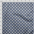 thumbnail image 4 of oneOone Cotton Cambric Medium Blue Fabric Floral Retro Craft Projects Decor Fabric Printed By The Yard 56 Inch Wide, 4 of 4