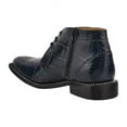 thumbnail image 3 of LIBERTYZENO Mens Genuine Leather Animal Print Ankle Boots, Navy, 3 of 6