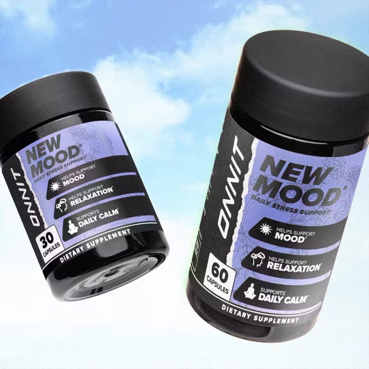 ONNIT New MOOD®️, Daily Stress Support Supplement, 60 Capsules
