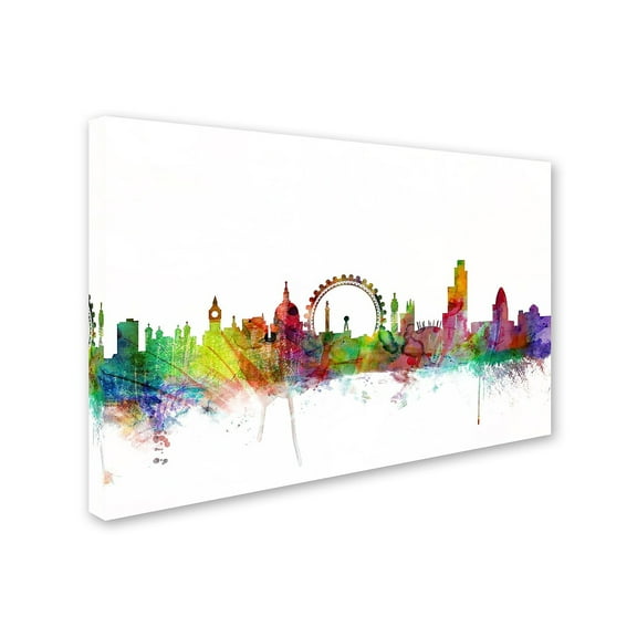 Trademark Fine Art "London England Skyline V" Canvas Art by Michael Tompsett