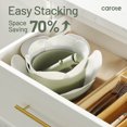 thumbnail image 6 of Carote 16-Piece Ceramic Nonstick Cookware Set, Pots and Pans Set with Detachable Handle, Induction Compatible, Oven & Dishwasher Safe, Sage Green, 6 of 8