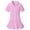 Pink-E, variant on PINQI Little Girls Swim Cover Up Kids Short Sleeve Casual Swimsuit Fashion Zipper Up Beach Bathing Suit Hooded Bathrobe Absorbent Beach Dress(White-E,3-4 Years)