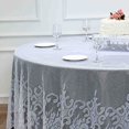 thumbnail image 5 of BalsaCircle 120" White Premium Lace Round Tablecloth Table Linens Reception Decorations, 5 of 7