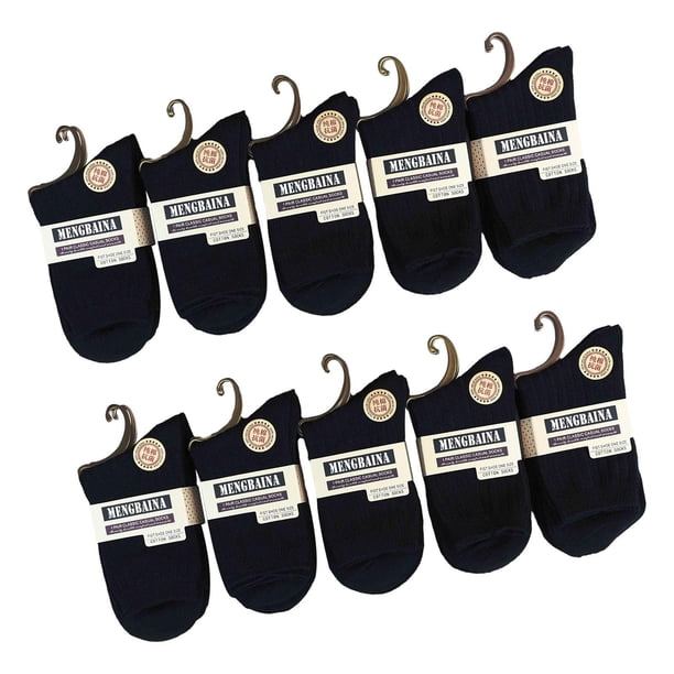 10 pares de calcetines de media pantorrilla para mujer, cálidos, suaves y casuales, de algodón. 18cmx10cm