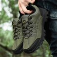 thumbnail image 5 of Sopiago Youth Sneakers Men's Extra Wide Sneakers Comfor Walking Running Non Slip Lace Up Sport Casual Athletic Shoes Army Green,42, 5 of 9