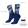thumbnail image 4 of Vsdgher Christmas Blue Crew Socks for Men & Women, Breathable Casual Athletic Ankle Socks, 4 of 6