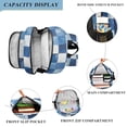 thumbnail image 3 of FORMRS School Backpack 17" Student Travel Bag with Laptop Compartment, Blue and Gray Plaid Pattern, 3 of 7
