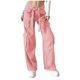 thumbnail image 4 of Pantalones vaqueros para mujer, informales, holgados, con cordón, cintura alta, bolsillo, pierna ancha, pantalones vaqueros, pantalones vaqueros de cuerpo entero Odeerbi ODB-2, 4 of 9