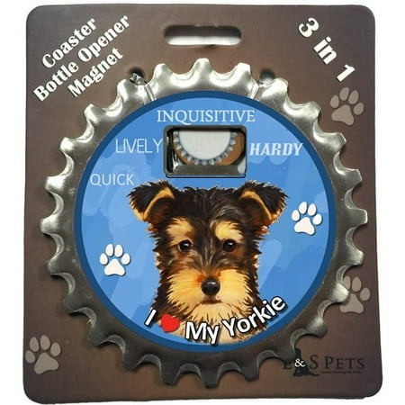 

I Love my Yorkie Puppy Magnetic Bottle Opener