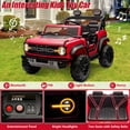 thumbnail image 4 of Ford Bronco Raptor 24V Kids Ride on Toys, Battery Powered Ride on Cars 2 Seater with Remote Control, Electric Car for Boys Girls 3-8 w/Bluetooth & LED Headlights, Red, 4 of 8