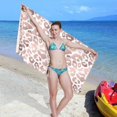 thumbnail image 7 of Dreamtimes Beach Towels Rose Gold Leopard Camping Towels Animal Sand Free Beach Towel, 30"x60" Large Beach Towels Quick Dry Bath Travel Towels Pool Yoga Beach Mat for Men Women, 7 of 7