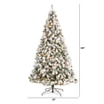 thumbnail image 3 of Nearly Natural 9ft. Flocked West Virginia Fir Artificial Christmas Tree with 650 Clear LED Lights and 1320 Bendable Branches, 3 of 11