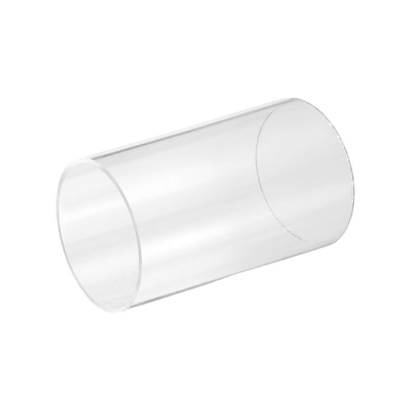Uxcell Clear Rigid Acrylic Pipe, 50mm(1.97") ID x 55mm(2.17") OD 6" Round Polycarbonate Tube Plastic Tubing for Plumbing, Lighting, Aquarium, DIY Projects