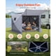 thumbnail image 3 of Carpa plegable VEVOR tipo cenador, 3,6 x 3,6 m, carpa de camping grande de 6 lados con techo desmontable y bolsa de transporte, refugio solar con mosquitera para 8-10 personas, color gris., 3 of 9