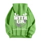 thumbnail image 4 of MHFRRA Sudadera con Capucha Estampada para Uso Diario Sudadera Informal para Mayor Comodidad y Estilo En Actividades Deportivas y de Ocio Verde, 4 of 5