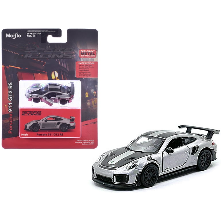 Porsche 911 GT2 RS Silver Metallic with Carbon Stripes