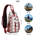 thumbnail image 5 of Sling Backpack,Red Christmas Farm and Truck Pattern Crossbody Bag with Water Bottle Holder,Waterproof Sling Bag for Men/Women with Chest Phone Holder for Hiking,Travel, 5 of 6