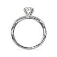 thumbnail image 2 of 0.75 Ct Brilliant Oval Shape Solitaire with Accents Genuine Diamond Beautiful Wedding Ring for her Solid 18K White Gold Size 7, 2 of 6