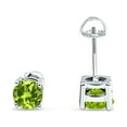 thumbnail image 5 of 8mm Solitaire Screw Back Stud Earring Round Simulated CZ Solid 925 Sterling Silver, 5 of 5