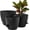Black, variant on 3- Planter Pots, 10 9 8 Inch Self Watering Flower Pots for Indoor Outdoor Garden , White
