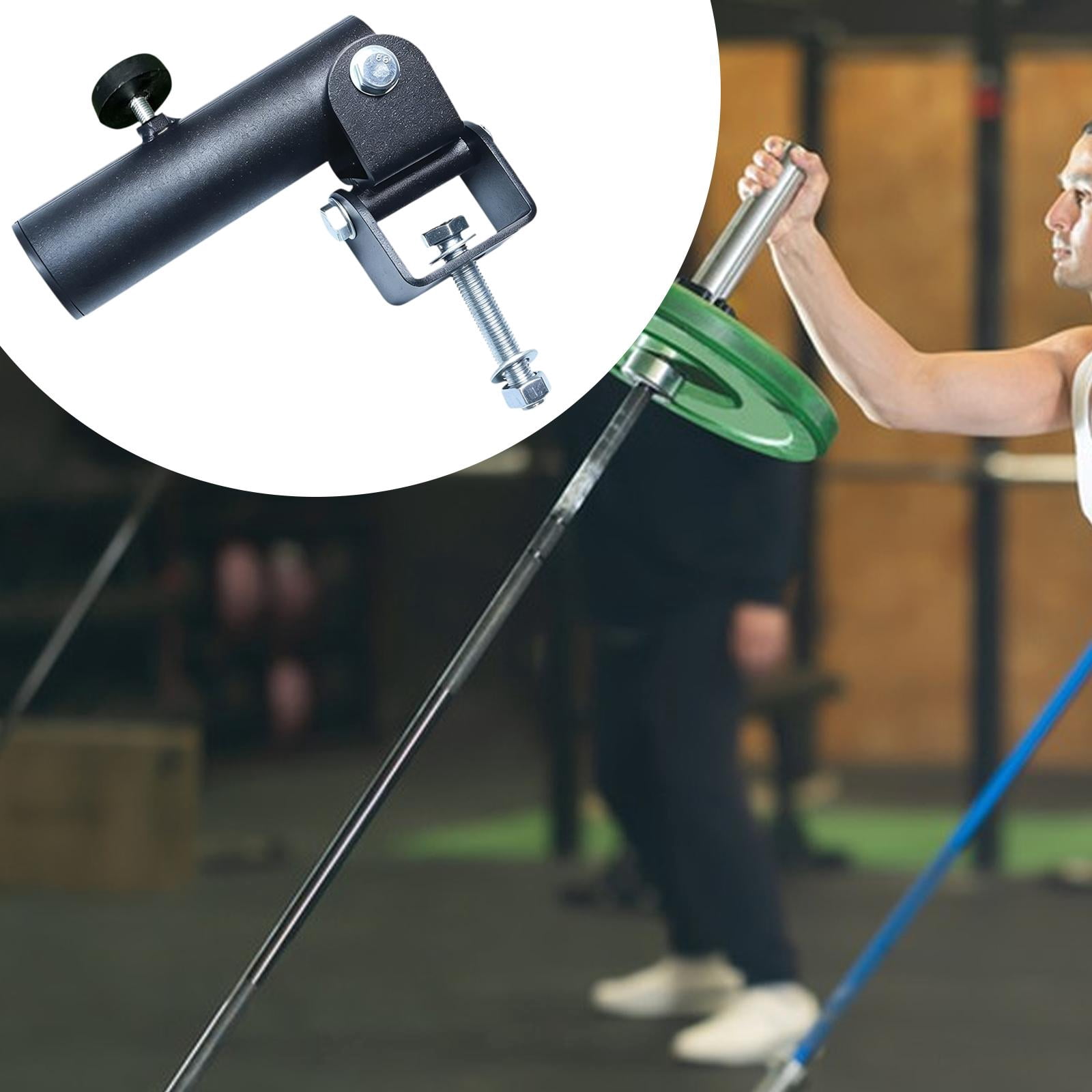 Baoblaze 360 Degree Rotating Barbell Plate Post Insert Iron Fitness Barbell Equipment for