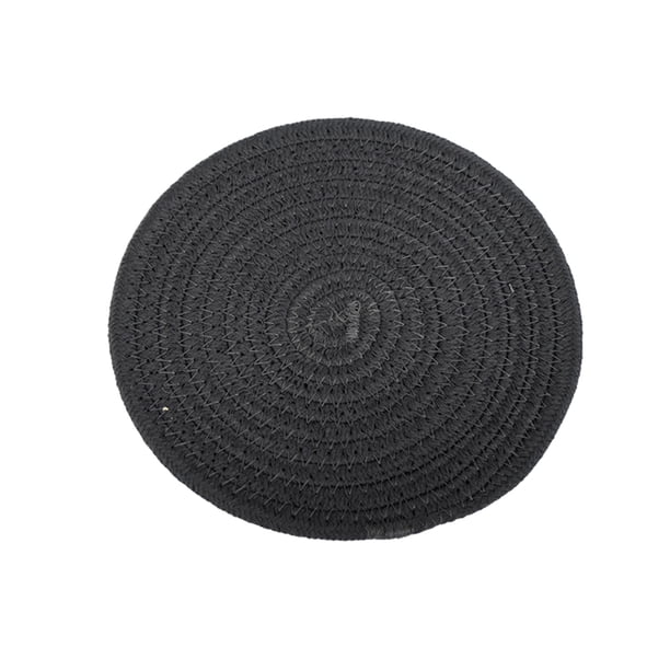 Kearding Woven Coaster Household Rounded Weaving Craft Desk Tableware Pad Thick Cup Drink Coasters Mat Rope Cotton Table for Home Bar Type3 NO3