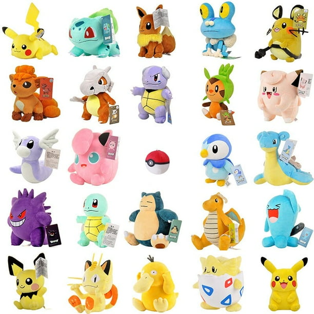 41 Style Pikachu Plush Doll Charmander Charizard Pokemon Bulbasaur Stuffed Toy Squirtle Snorlax Psyduck Baby Gift zhangyuxiang LED