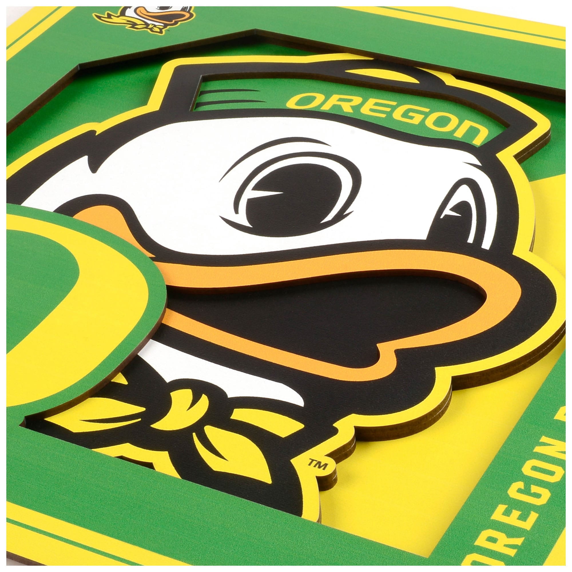 Oregon Ducks 12'' x 12'' 3D Logo Wall Art