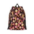 thumbnail image 3 of Naloa Ice Cream Cake Canvas Backpack for Men Women Rucksack Casual Travel Daypack College Tote Satchel Bookbag for Teens-Medium, 3 of 8