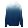 thumbnail image 4 of ShomPort Womens Oversized Sweatshirts Gradient Color Fleece Hoodies Long Sleeve Pullover with Pocket (Blue 72), 4 of 5