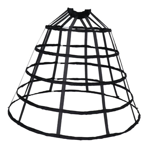 Enagua de crinolina para mujer, línea A, enagua de crinolina para enaguas rockabilly Negro grande jinwen Traje de boda aro