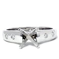 thumbnail image 2 of Pompeii Diamond Semi Mount Cathedral Engagement Ring 14K Setting (G,SI), 2 of 3