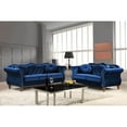 thumbnail image 1 of Tommy 2 Piece Chesterfield Velvet Living Room Set, 1 of 5