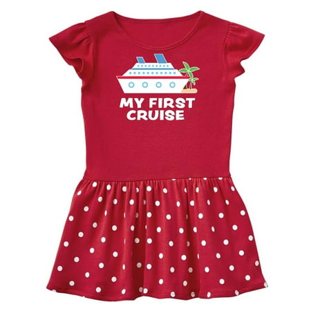 

Inktastic My First Cruise with Cruise Ship and Palm Trees Gift Baby Girl Dress